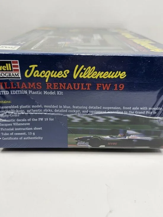 SEALED Revell Monogram Jacques Villeneuve Williams Renault FW19 1/24 Model Kit - Picture 7 of 13